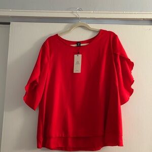 Red blouse size 0xl NWT SHEIN curve